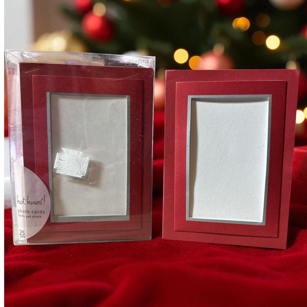 Gartner Studios Hot Hues Photo Cards Red Holds 4x6 Photos 25 ct + Envelopes NIOB